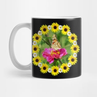 butterfly sunflower daisy flowerpattern blossom Mug